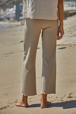 Rib Knit Tunnel Leg Lounge Pants - Ladies