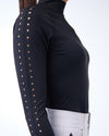 Laser Cut Sport Mock - Black