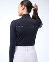 Laser Cut Sport Mock - Black