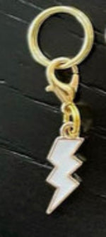 Enamel Lightning Bolt Bridle/Braid/Bonnet Charm