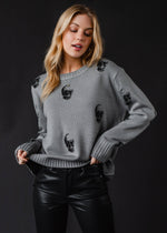 Salem Skull Sweater - Grey