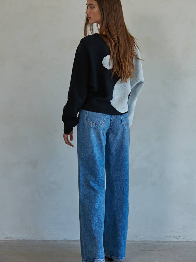 Ying & Yang Pullover Sweater - Ladies