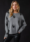 Salem Skull Sweater - Grey