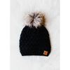 Black Knit Pom Hat