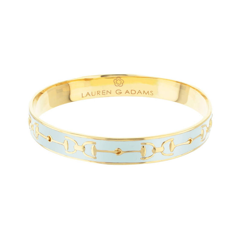 Equestrian Stirrup Bangle - Gold Blue