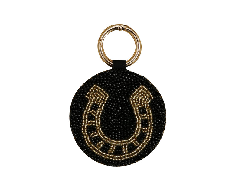 Horse Shoe Hand Beaded Key Chain