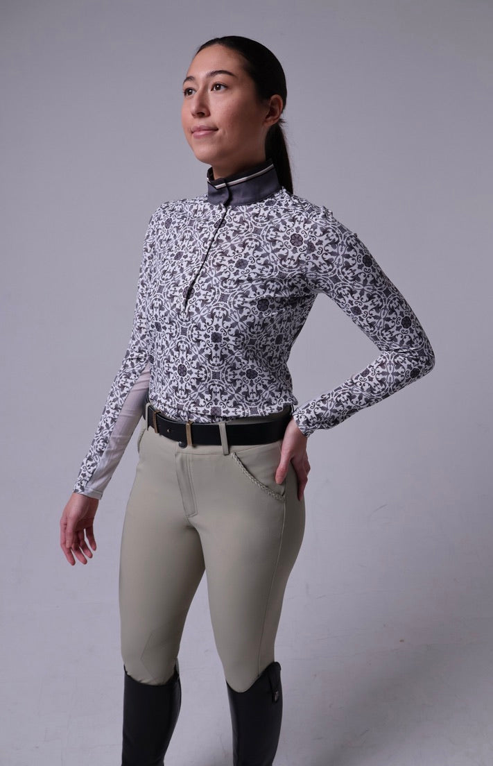 Ginger Jar Print Sunshirt - Coal Grey - Ladies