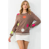 Wren Smiley Face And Star Print Sweater