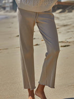 Rib Knit Tunnel Leg Lounge Pants - Ladies