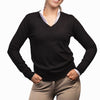 Essential V-Neck Sweater - Black - Ladies