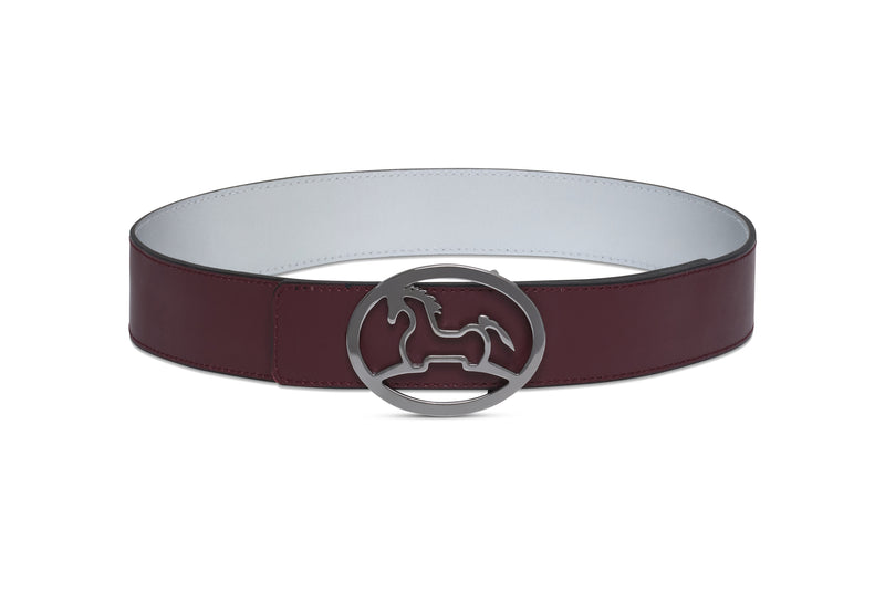 Bobbie Belt - Silver/Merlot