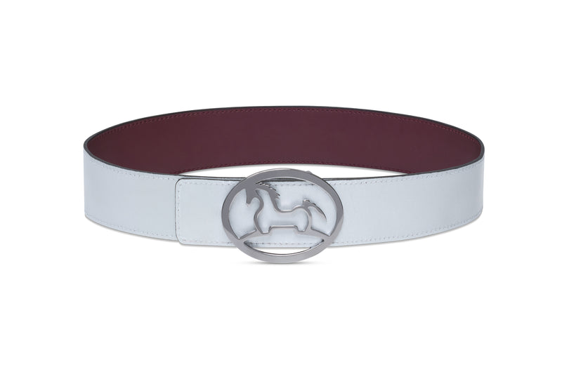 Bobbie Belt - Silver/Merlot