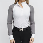 Sloan Longsleeve Competition Shirt - Opal/White