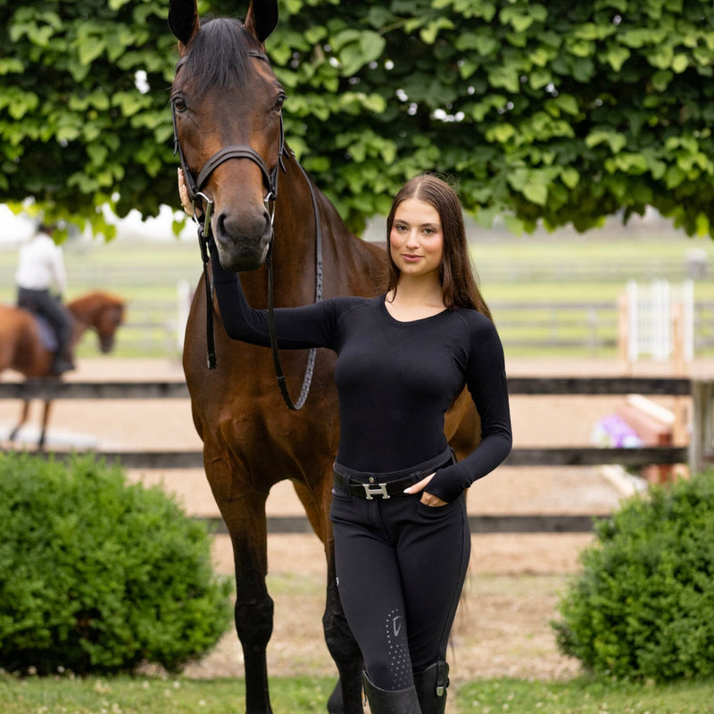 Kennedy Seamless 2.0 V Neck Longsleeve - Classic Black - Ladies