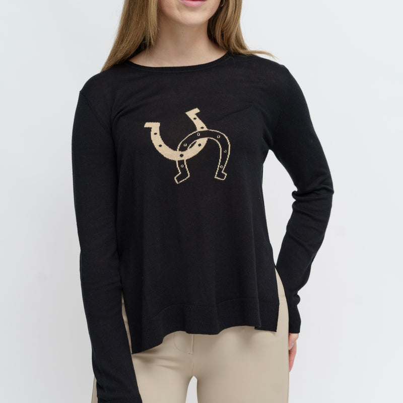 Horseshoe Sweater - Classic Black - Ladies