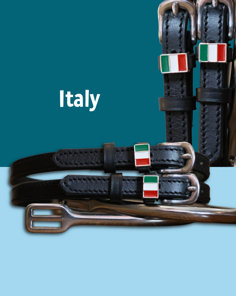 Italy Flag Designer Spur Straps – Top Call Tack & Apparel