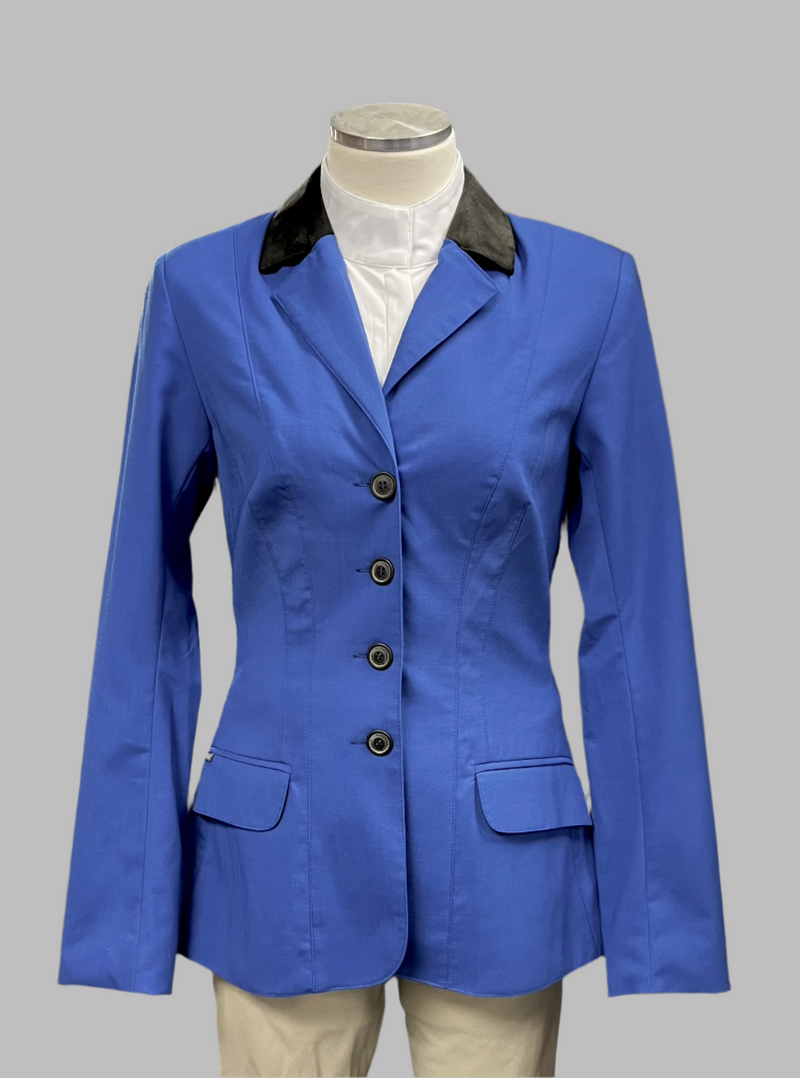 Exclusive Custom Show Coat - Royal Blue/Grey Microsuede - Ladies