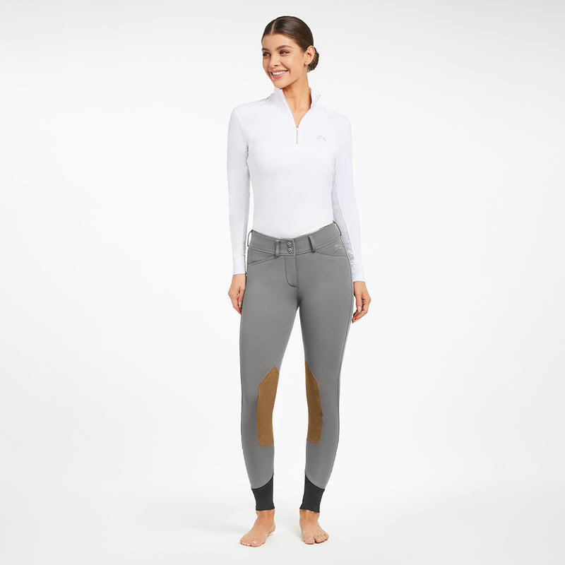 Gracie Knee Patch Breech - Cloud Grey - Ladies