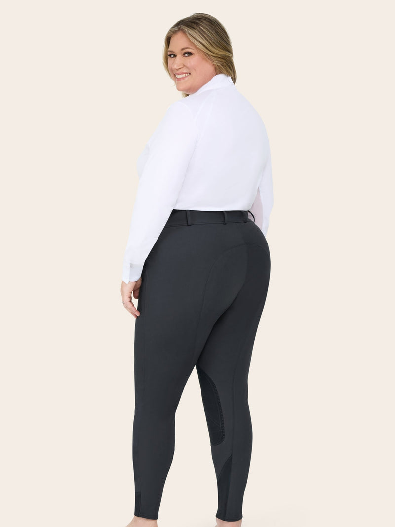Gracie Plus Knee Patch Breeches - Black