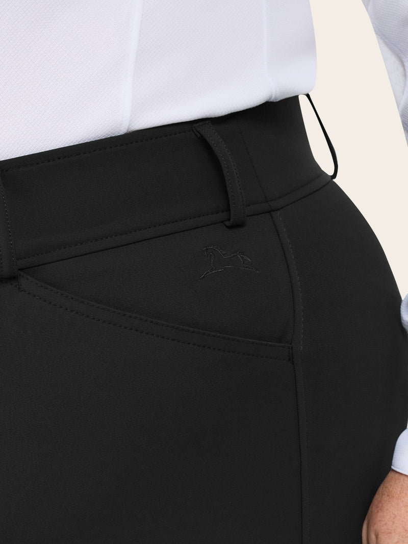 Gracie Plus Knee Patch Breeches - Black
