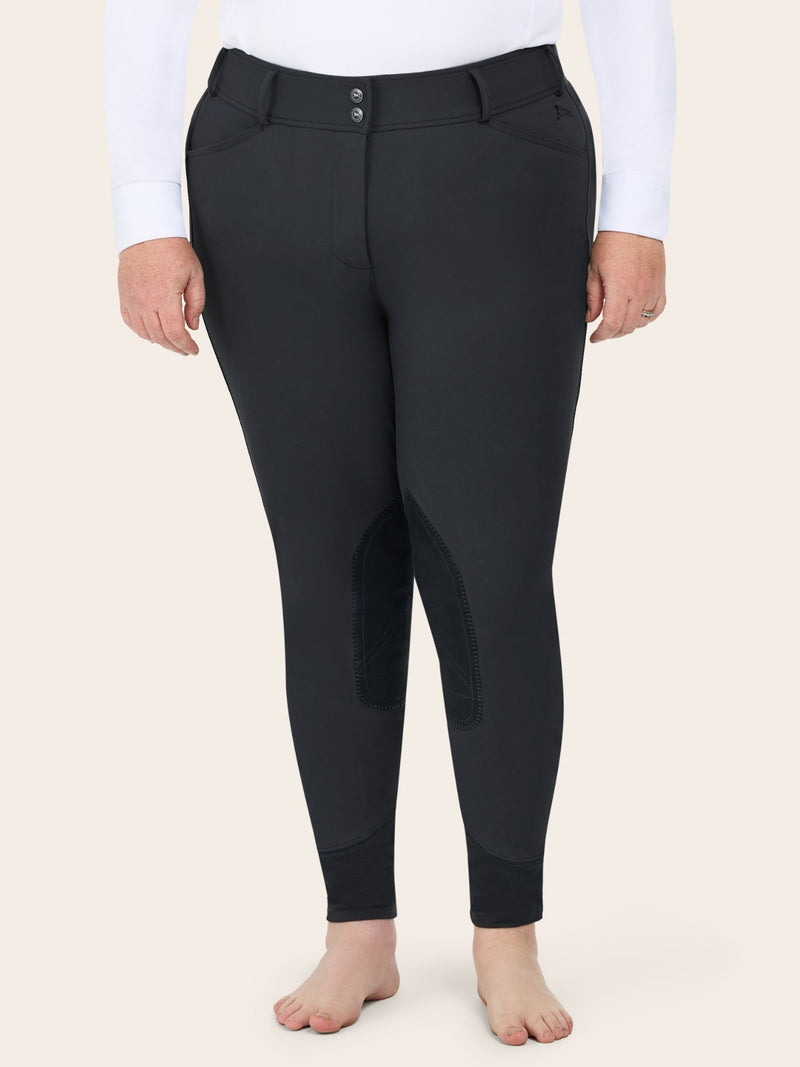 Gracie Plus Knee Patch Breeches - Black