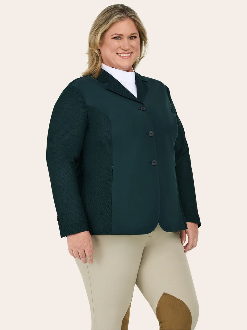 Harmony Plus Mesh Show Coat - Green Gables -Ladies