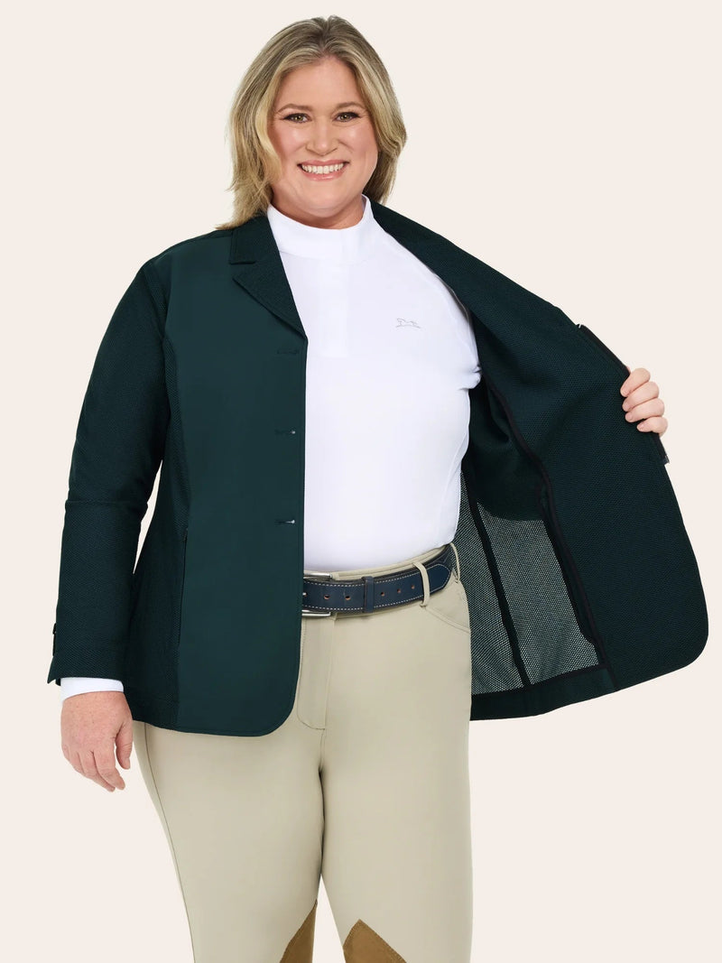 Harmony Plus Mesh Show Coat - Green Gables -Ladies