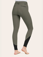 Hayden Silicone Knee Patch Breech - Dusty Olive - Ladies