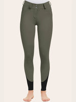 Hayden Silicone Knee Patch Breech - Dusty Olive - Ladies