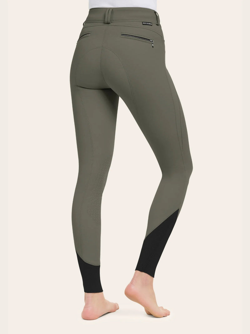Hayden Silicone Knee Patch Breech - Dusty Olive - Ladies