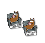 My Horse is My Therapist Number Pins