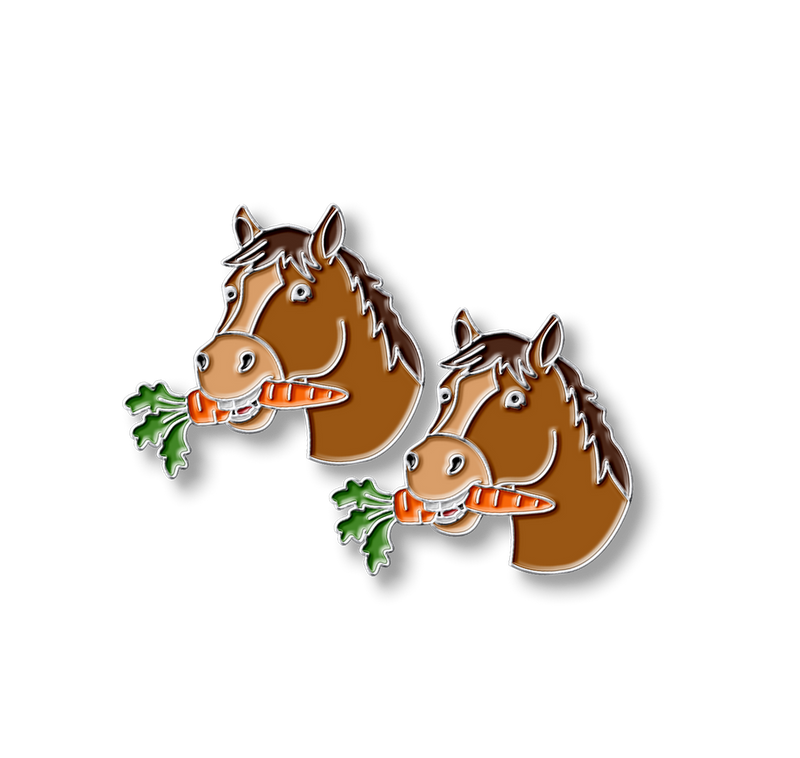 Horse with Carrot Number Pins
