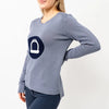 Vintage Stirrup Crewneck  Sweater - Denim - Ladies