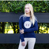 Vintage Crossrail Crewneck  Sweater - Classic Navy - Ladies