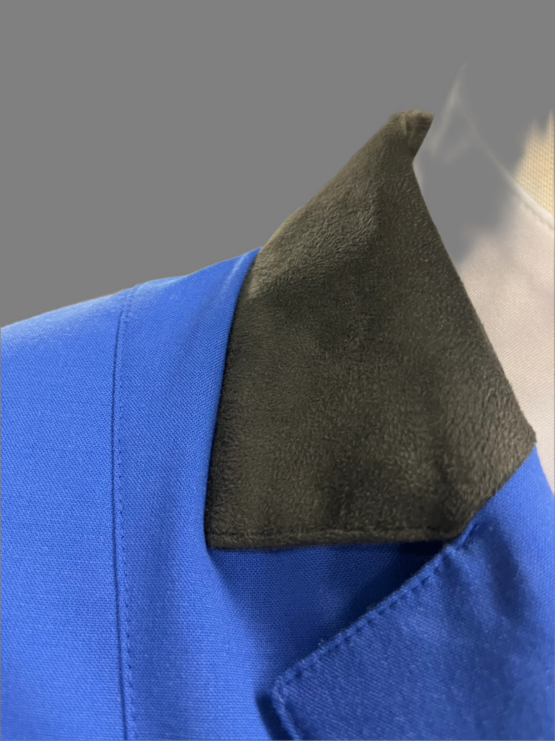 Exclusive Custom Show Coat - Royal Blue/Grey Microsuede - Ladies