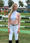 Coco Perforated Long Sleeve Show Shirt - Pink