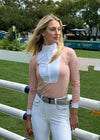 Coco Perforated Long Sleeve Show Shirt - Pink