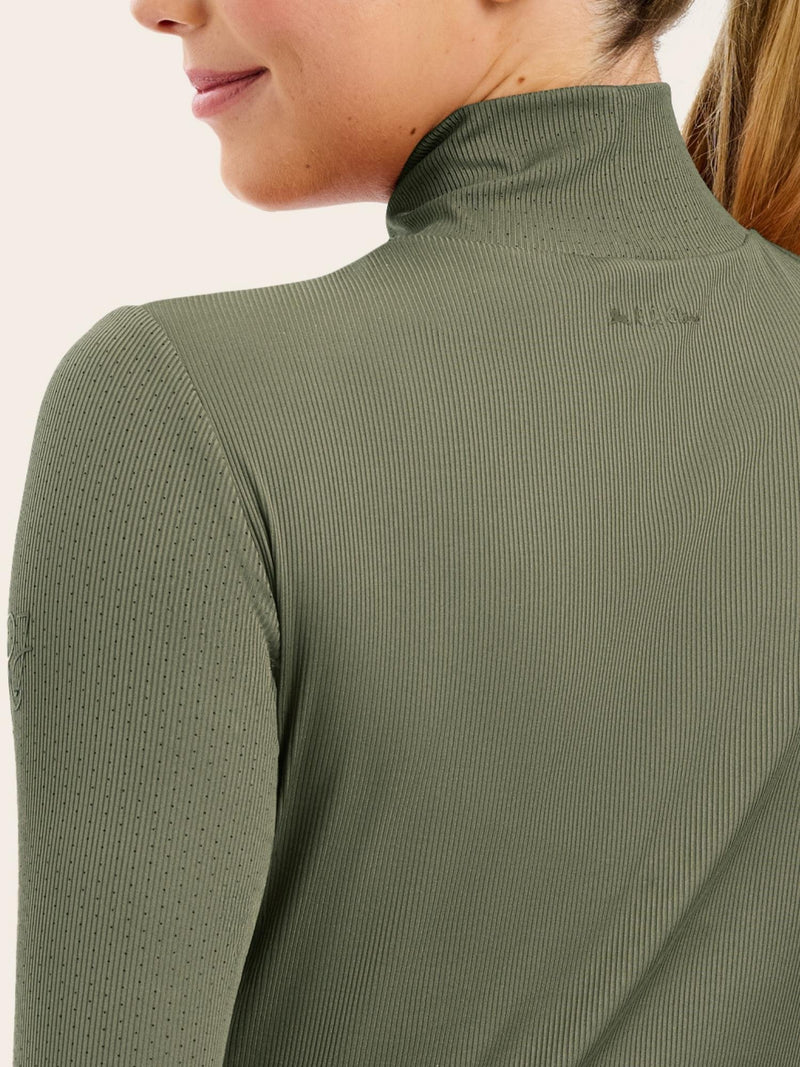 Joelle Mock Neck Shirt - Thyme