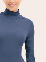 Joelle Mock Neck Shirt - Folkstone Grey