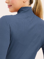 Joelle Mock Neck Shirt - Folkstone Grey