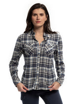 Jean Shirt - Blue Plaid - Ladies