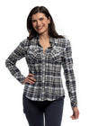 Jean Shirt - Blue Plaid - Ladies