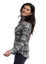 Jean Shirt - Blue Plaid - Ladies