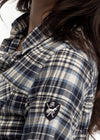 Jean Shirt - Blue Plaid - Ladies