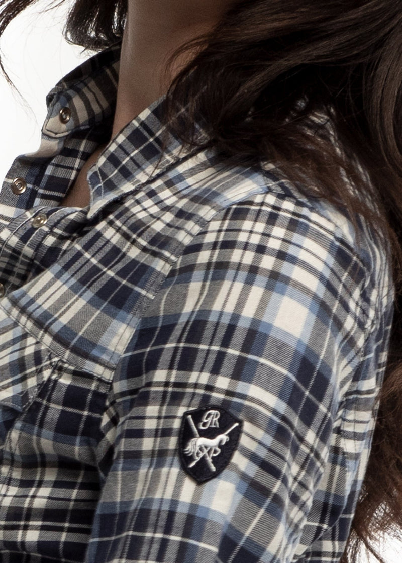 Jean Shirt - Blue Plaid - Ladies