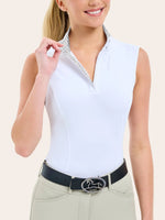 Laney Sleeveless Show Shirt - Horseshoes