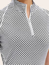 Lucy 1/4 Zip Shirt - Diamond Mosaic
