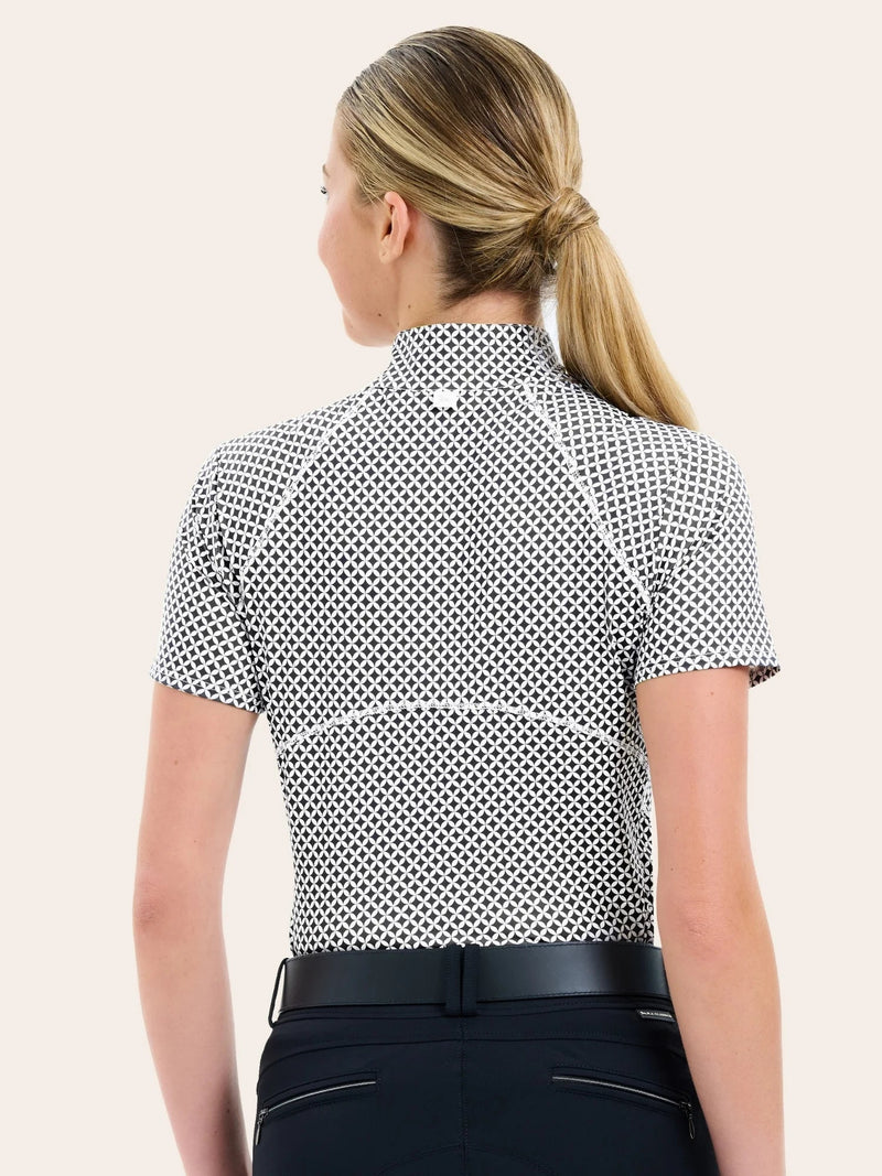 Lucy 1/4 Zip Shirt - Diamond Mosaic