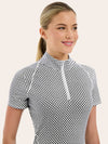 Lucy 1/4 Zip Shirt - Diamond Mosaic
