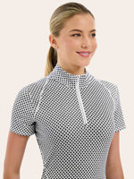 Lucy 1/4 Zip Shirt - Diamond Mosaic